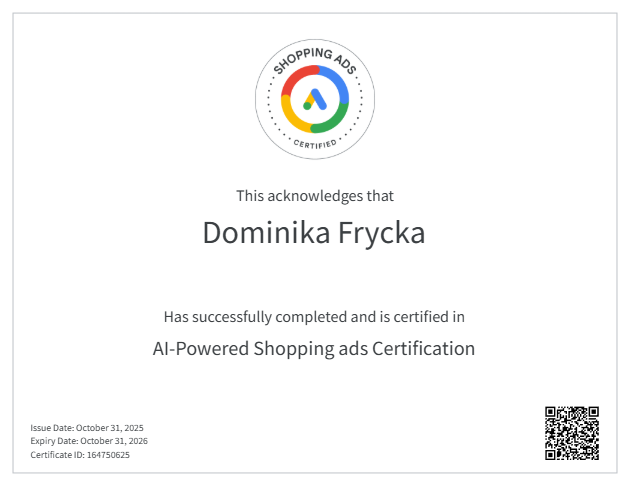 AI-Powered Shopping ads Certification